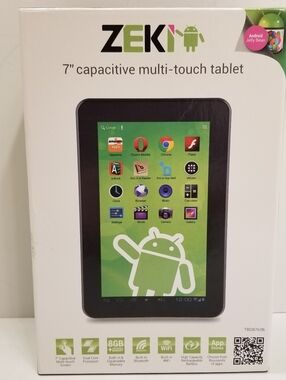 Zeki 7" Capacitive Multi-Touch Tablet TBDB763B Android 8GB Dual Core WiFi NIB